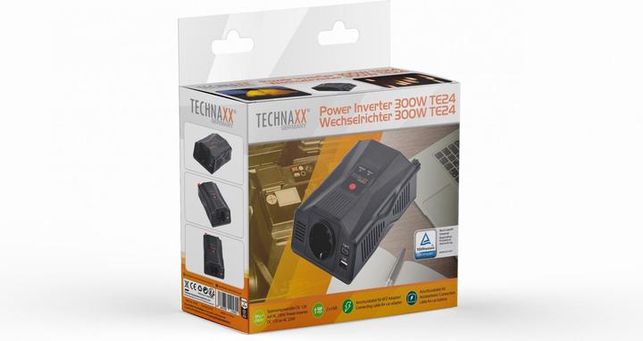 Produktbild Technaxx TE24 - Wechselrichter modifizierte Sinuswelle 300 W Schutzkontakt