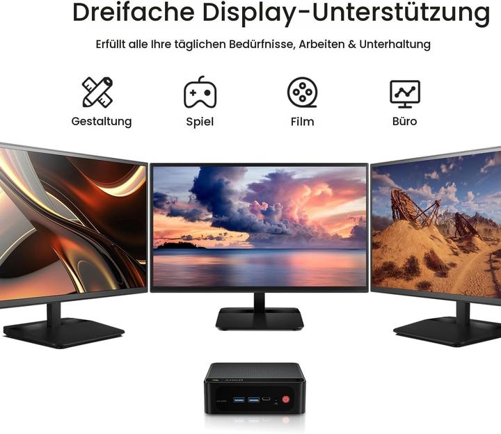 Produktbild Beelink Mini PC SER5 mit Ryzen 5 5500U und Windows 11 Pro (500 GB, 32 GB, AMD Ryzen 5 5500U)