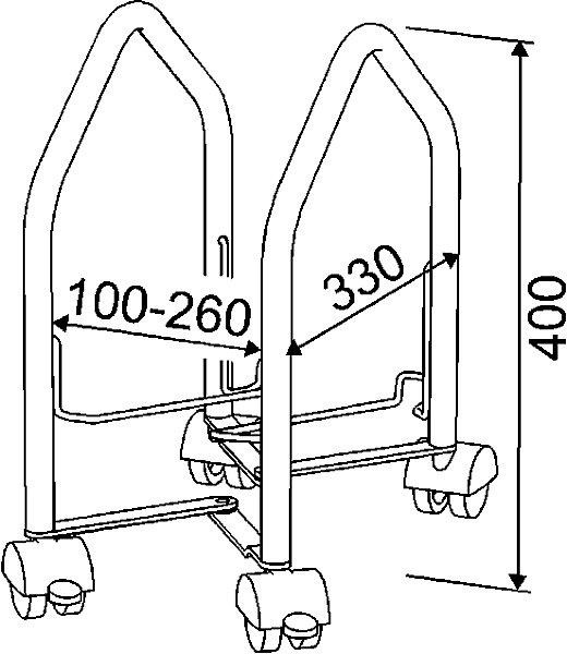 Produktbild Twinco CPU-Ständer, rollbar, HxT 400 x 330 mm