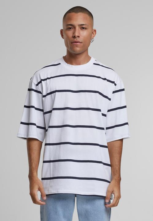 Actual product image Urban Classics Oversized Sleeve Modern Stripe Tee - 139403 (S)