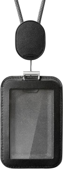 Actual product image Orbitkey ID Card Holder Pro with neck strap, black