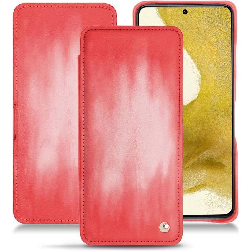 Noreve Lederschutzhülle horizontal (Samsung Galaxy S22), Smartphone Hülle, Rosa
