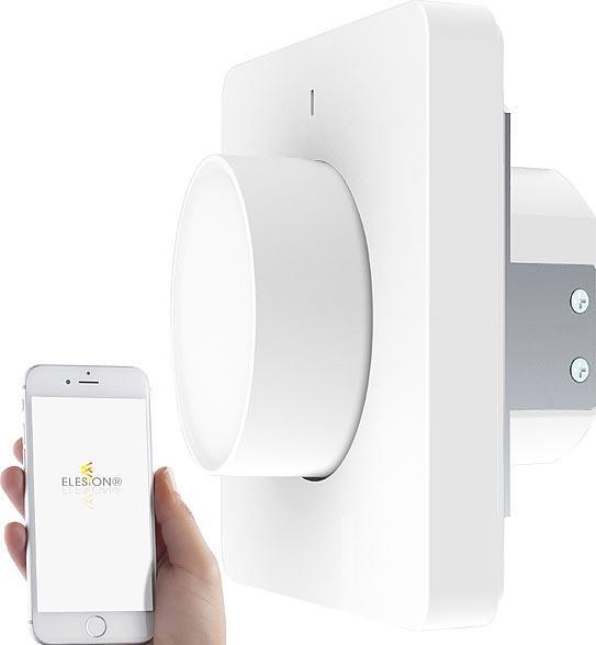 Image du produit Luminea Interrupteur d'éclairage & variateur 4 WLAN avec fonction tourner/pousser et app