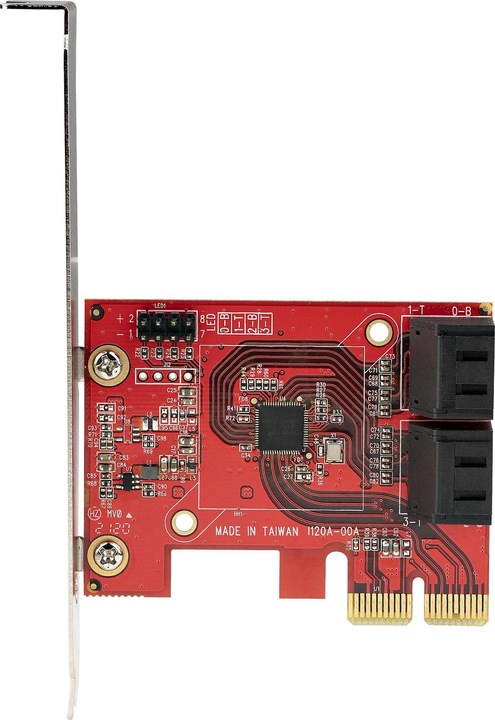 Actual product image StarTech com SATA PCIe Card - 4 Port PCIe SATA Expansion Card - 6Gbps - Low Profile Bracket - Stacke