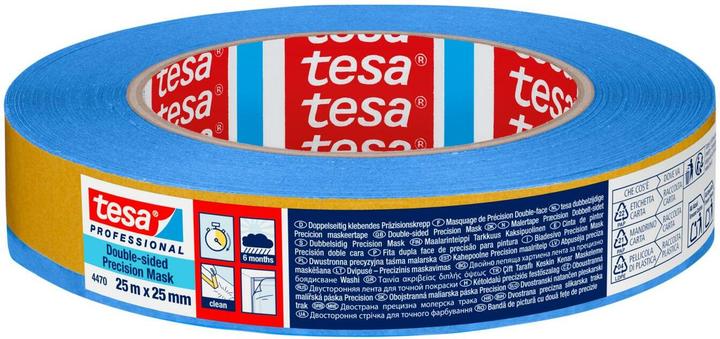Actual product image tesa 4470 Doppelseitiges Präzisionskrepp, UV-beständig, Washi-Papier, 50 m x 30 mm (30 mm)