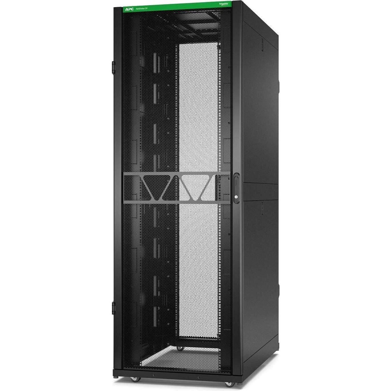 APC NetShelter SX Server Rack Gen 2 45U 2124H x 750W x 1200D mm w/ Sides Black (45 HE, 19 Zoll Rack), Serverschrank, Sch...