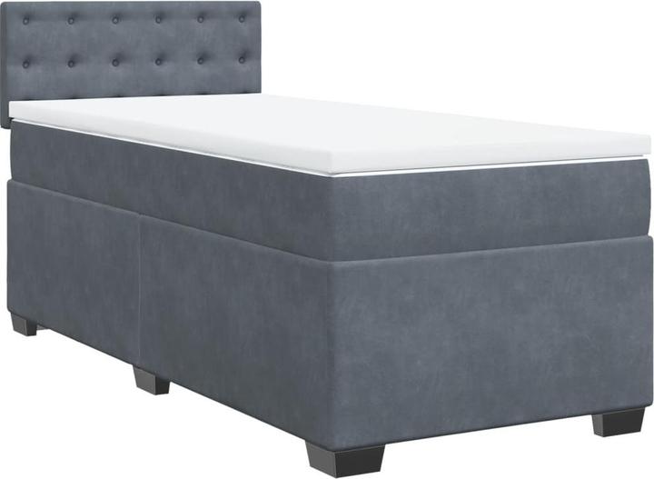 Actual product image vidaXL Bo x spring bed with mattress 160 x 200 cm velvet (160 x 200 cm)