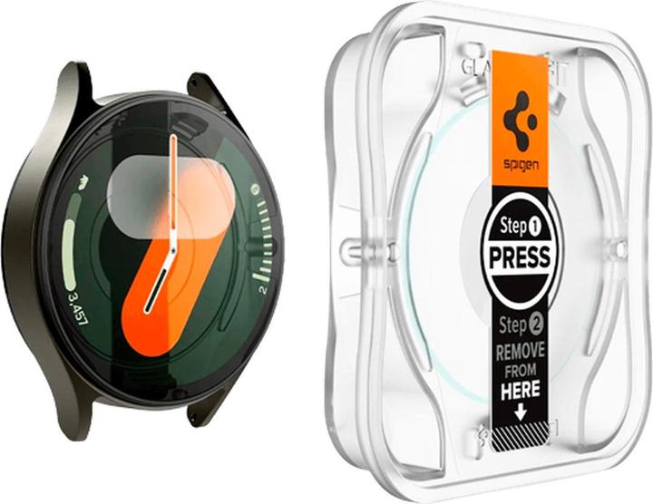 Actual product image Spigen Glas.tR EZ Fit Samsung Galaxy Watch 7 40mm 2-Pack