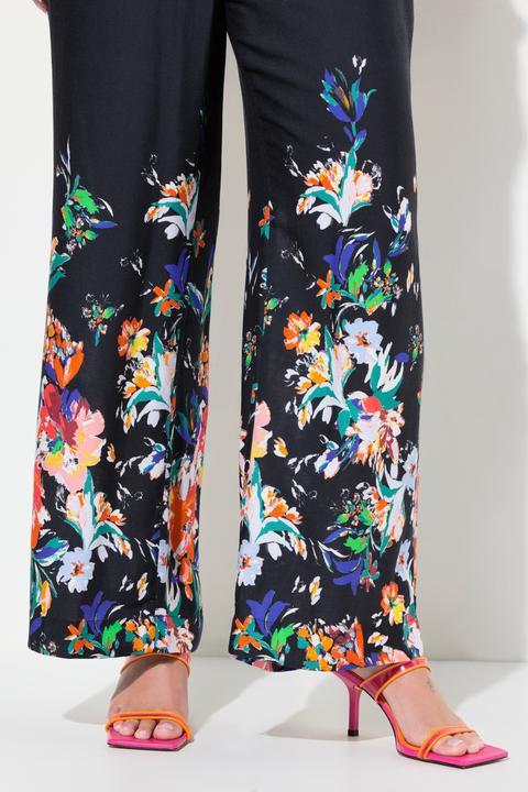 Actual product image Miamoda Pants with wide legs and floral print (52)