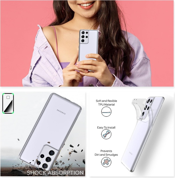 Actual product image Nalia Mobile phone cover (Samsung Galaxy S21 Ultra)