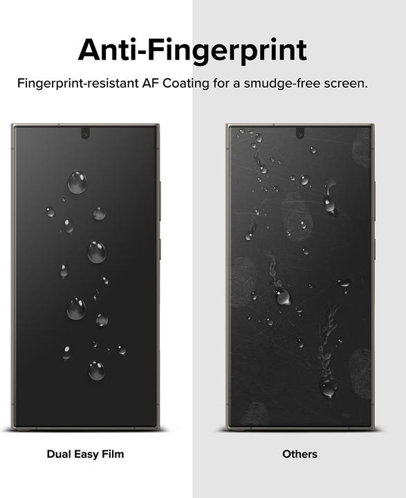 Actual product image Ringke Screen Protector for Galaxy S24 Ultra DUAL EASY FILM 2 pack, w installation Jig (2 Piece, Samsung Galaxy S24 Ultra)