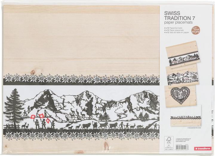 Produktbild Trendform Papiertischset SWISS TRADITION 7 (12 Stk., 42 x 29.70 cm)