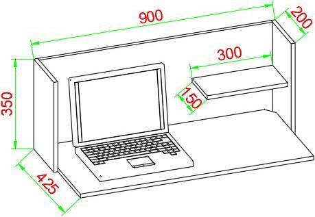 Produktbild VCM Schreibtisch Wandschreibtisch Workas (90 x 43 x 35 cm)