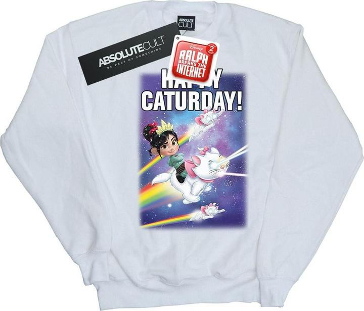 Actual product image Disney Mens Wreck It Ralph Happy Caturday Sweatshirt (4XL)
