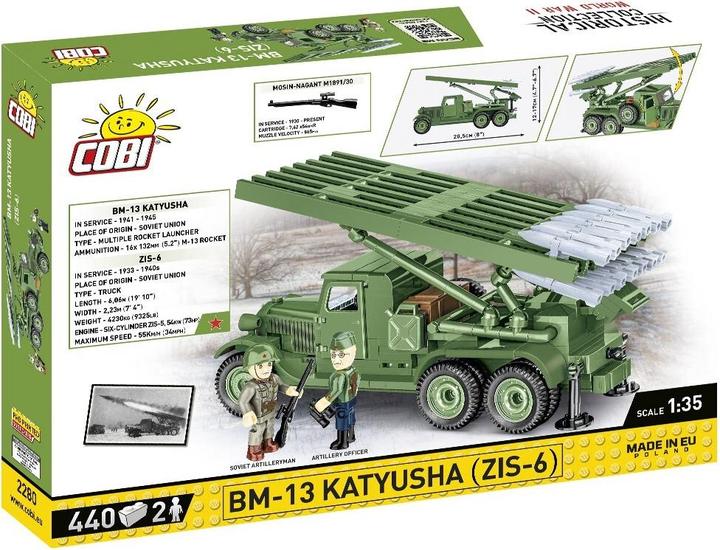Actual product image Cobi KATYUSHA ROCKET LAU, model, 440 parts, from 8 years old