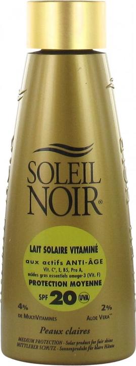 Produktbild Soleil Noir Vitaminisierte Sonnenmilch mittlerer Schutz LSF20 (Sonnenmilch, SPF 20, 150 ml)