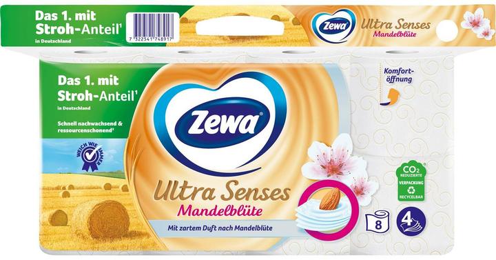 Actual product image Zewa Toilet Paper Ultra Senses Almond Milk 8 Rolls (8 pcs.)