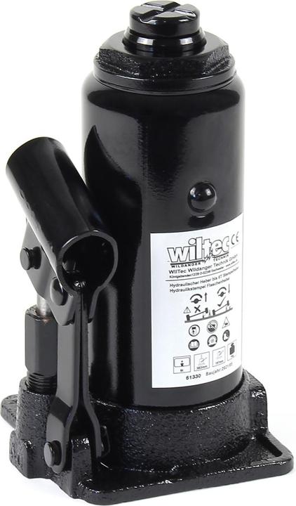 Produktbild Wiltec Hydraulischer Wagenheber 6t PKW Stempelwagenheber Flaschenwagenheber