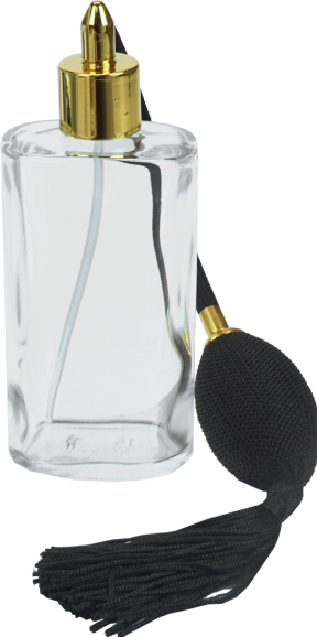 Produktbild Klarglas-Flasche oval, mit Ballpumpe, für 100 ml (100 ml)