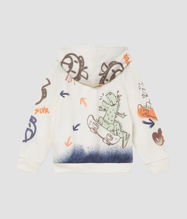 Produktbild s.Oliver Sweatshirt Hoodie mit All-over-Print im Graffiti-Stil (98)