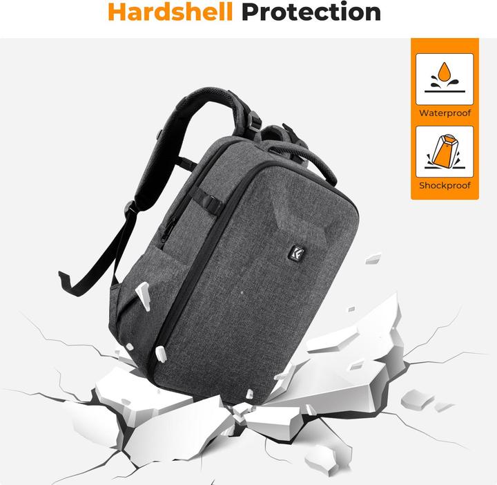 Actual product image K&F Concept Backpack 22L Nature Wander 10 (Dark Grey) (Photo backpack, 22 l)