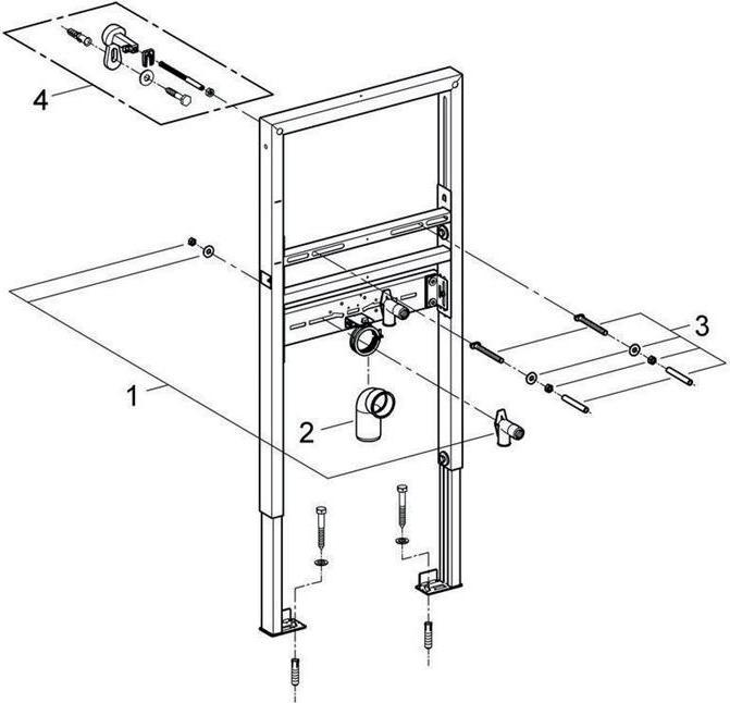 Image du produit Grohe Rapid SL pour lavabo et pour robinetterie monotrou, réglable en hauteur