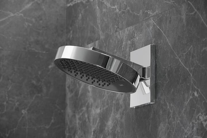 Produktbild hansgrohe Rainfinity 1jet Kopfbrause mit Brausearm : Farbe - Chrom (1 Strahlarten, 19 l/min)