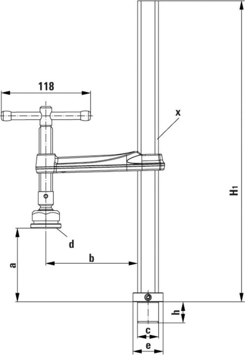 Produktbild Bessey Schraubzwinge für Schweisstisc (300 mm)