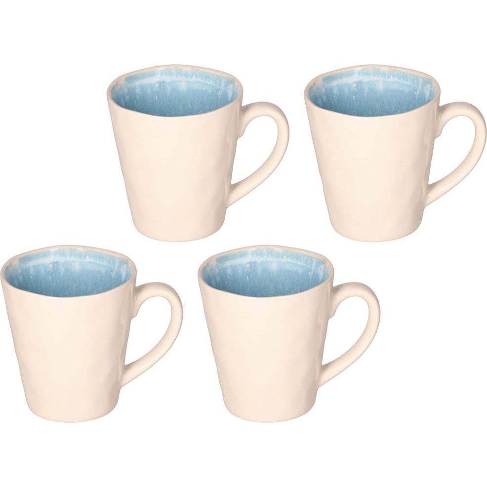 Rose Tulipani, Tasse, ROSE&TULIPANI CONCERTO FUSE AZZURRO Set mit 4 Bechern 360 ml (360 ml, 4 x)