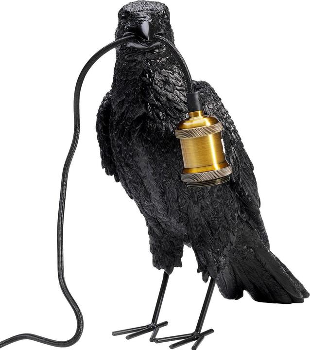 Actual product image Kare Design Table Lamp Animal Crow Mat Black (E27)