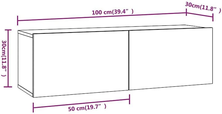 Produktbild VidaXL Delcine (100 x 30 x 30 cm)