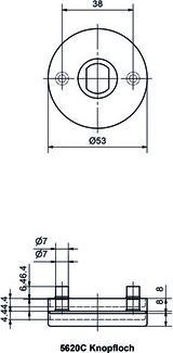 Produktbild Glutz Rosetten für Türknöpfe 5620 CK (Türgriff)