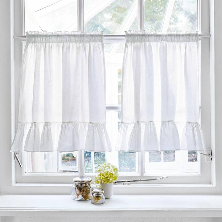 Immagine prodotto Loberon Tenda in vetro bianco Tomé (70 x 45 cm)