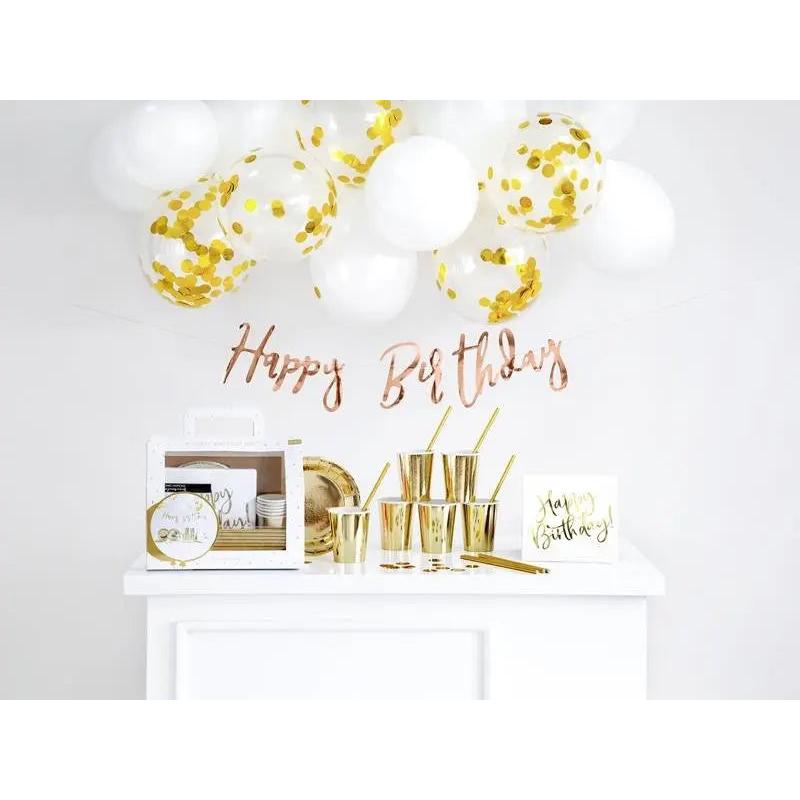 Partydeco Party Dekorationsset Gold Geburtstagsdeko (60 Stk.) (SET14-EU2)