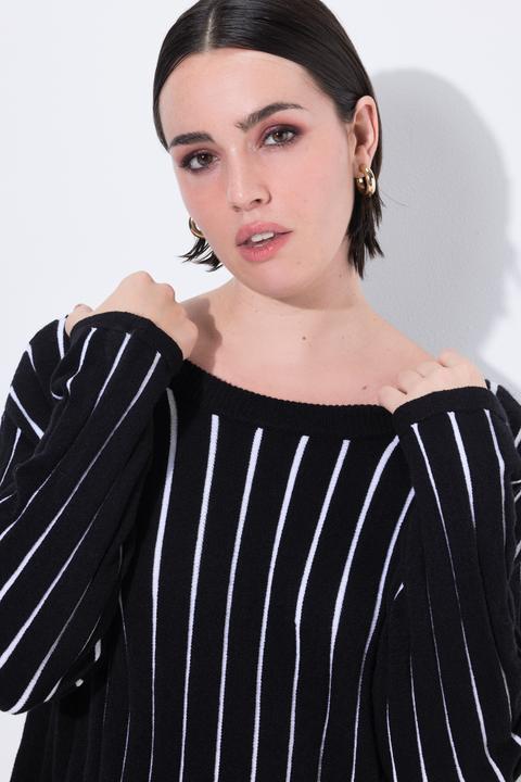 Immagine prodotto Ulla Popken Pullover, Längsstreifen, Slim Fit, Langarm (42, 44)