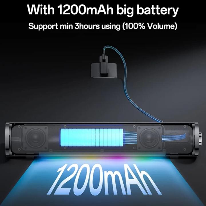 Actual product image Yesido BT Speaker YSW27, 10W, RGB, Black