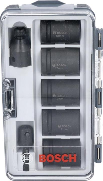 Actual product image Bosch Professional Zubehör Socket spanner set, 7 pcs., 13-24 mm (24 mm, 13 mm, 21 mm, 19 mm, 17 mm)