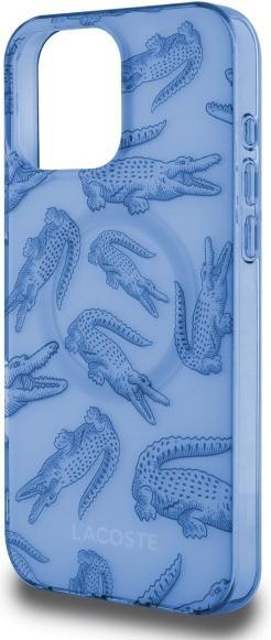 Actual product image Lacoste LCHMP16XUOCB iPhone 16 Pro Max 6.9" light blue hardcase IML Croc MagSafe (Apple iPhone 16 Pro Max)