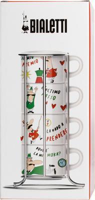 Actual product image Bialetti Set 4 Cups Cappuccio Stackable (265 ml, 4x)