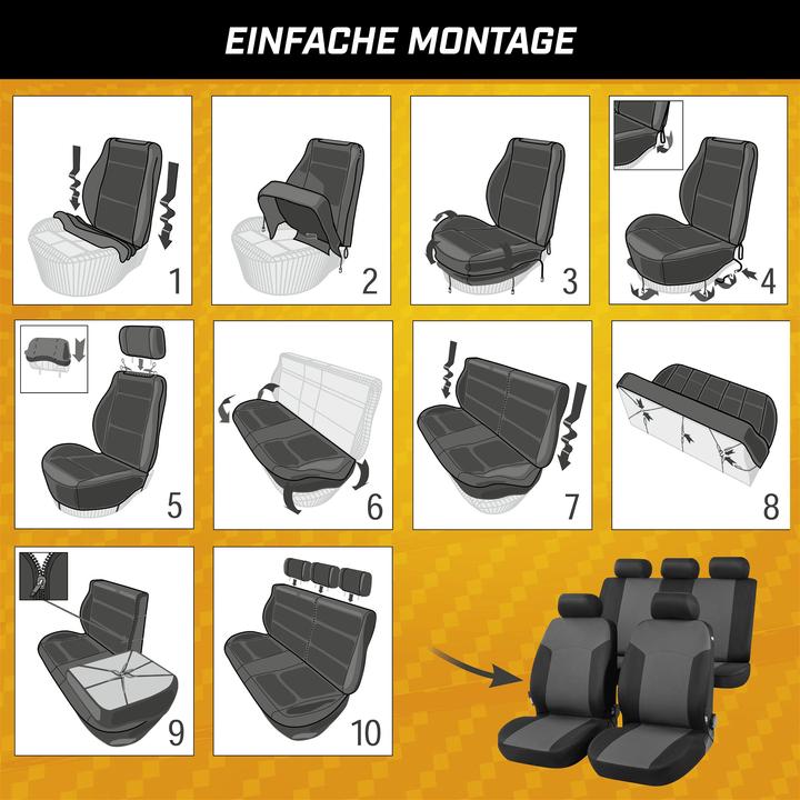 Actual product image CarComfort Car seat cover Portland grey