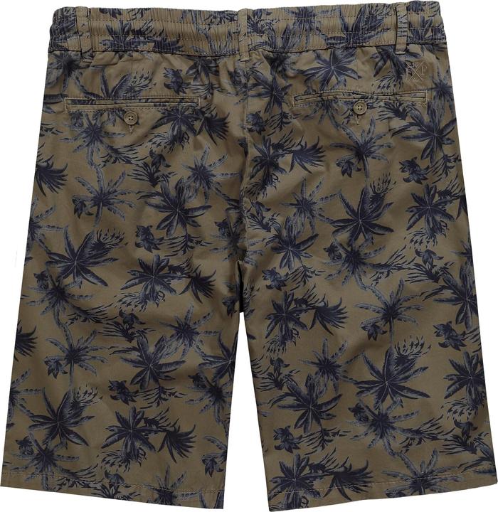 Actual product image JP1880 Bermuda shorts, all-over print, elastic waistband, up to 8 XL (6XL)