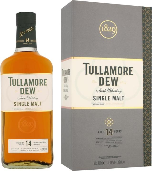 Image du produit Tullamore Dew 14 Years Old Single Malt Irish Whiskey avec étui (Single Malt, Whisky irlandais, 1 x 70 cl)