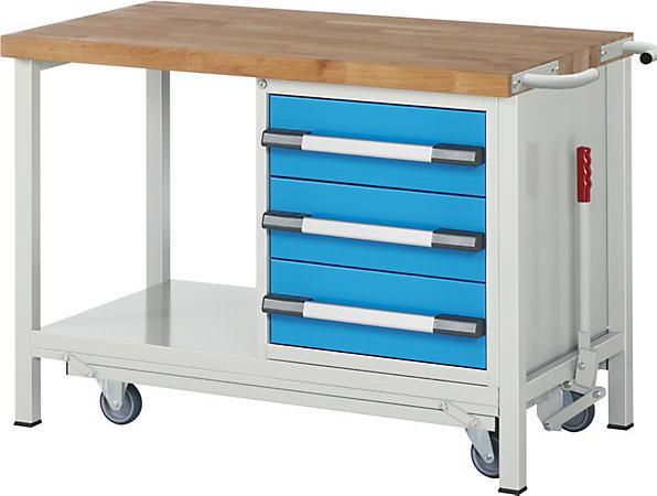 Actual product image eurokraft pro Workbench, mobile (125 cm, 70 cm)