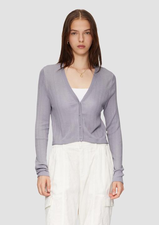 Actual product image S.Oliver Strickjacke Verkürzte Strickjacke aus Viskosemix (M)