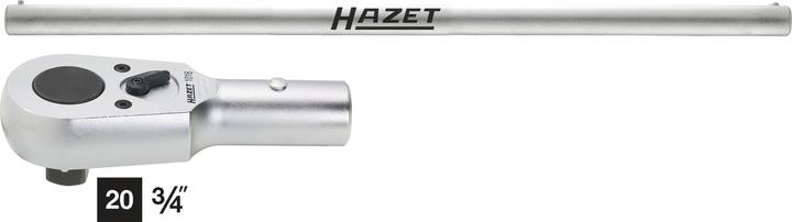 Actual product image HAZET Reversible ratchet head ∙ with handle bar 1016/2 ∙ Square, solid 20 mm (3/4 inch) ∙ Number of… (3/4")