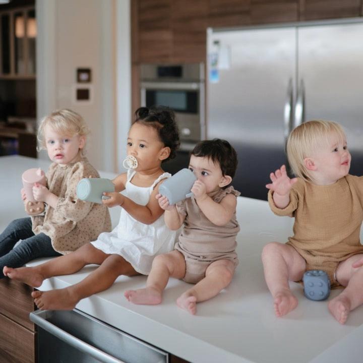 Actual product image Mushie Cloud training mug