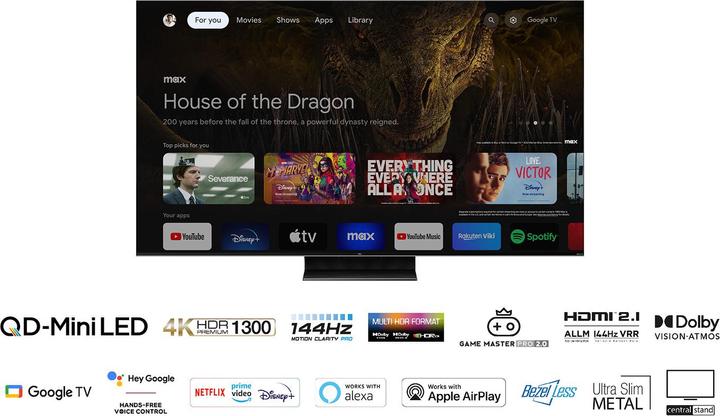 Produktbild TCL 55C809 (55", QLED, 4K, 2023)
