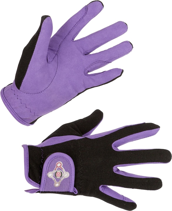 Immagine prodotto Covalliero Guanto da equitazione per bambini Lilli nero/viola, taglia M (M)