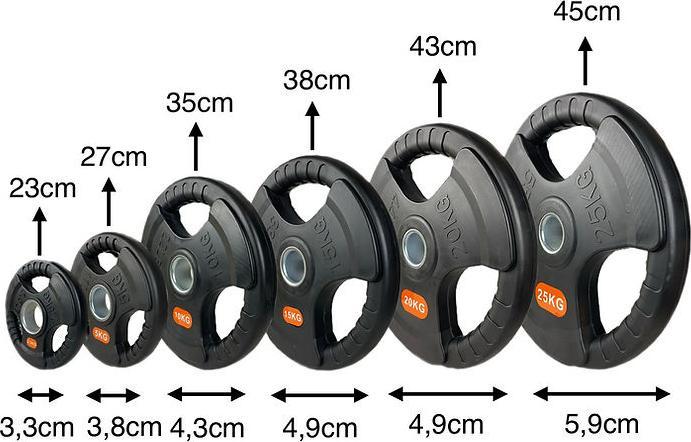 Immagine prodotto FlexAthletix Set di piastre di peso da 50 mm (2 x 5 kg, 2 x 15 kg, 2 x 25 kg, 2 x 10 kg, 2 x 2,5 kg, 2 x 20 kg)