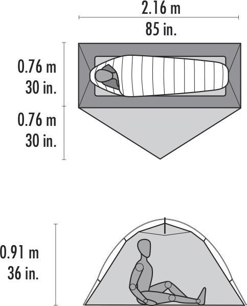 Image du produit Msr Hubba NX (Tente igloo, 1.12 kg, 1 personne)
